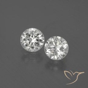 Gemme di Zircone Bianco naturale da 2.83 ct, Rotondo, VVS-VS