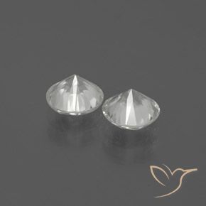 Gemme di Zircone Bianco naturale da 2.83 ct, Rotondo, VVS-VS