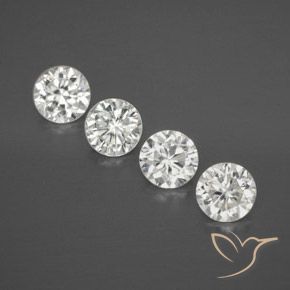 Gemme di Zircone Bianco naturale da 4.63 ct, Rotondo, VVS-VS