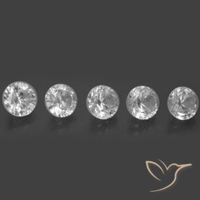 Gemme di Zircone Bianco naturale da 6.20 ct, Rotondo, VVS-VS