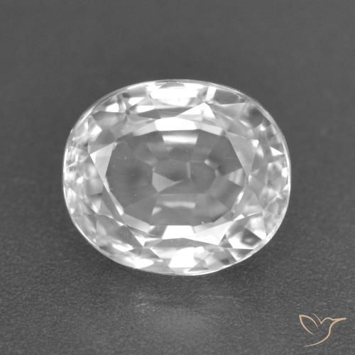 3.01ct Naturale Bianco Zircone, Ovale, VVS