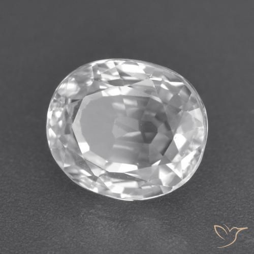 Zircone Bianco naturale da 3.01 ct, Ovale, VVS