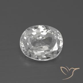 2.92ct Naturale Bianco Zircone, Ovale, VVS