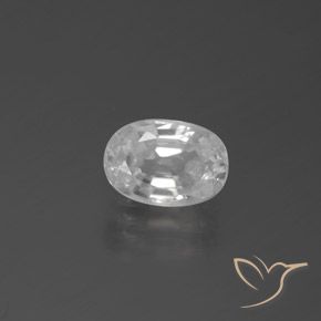 3.36ct Naturale Bianco Zircone, Ovale, VVS
