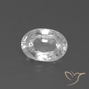 2.25ct Naturale Bianco Zircone, Ovale, VVS