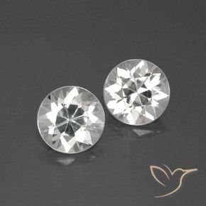 4.02ctw Naturale Bianco Zircone, Rotondo, VVS-VS