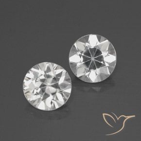 Gemme di Zircone Bianco naturale da 4.83 ct, Rotondo, VVS-VS