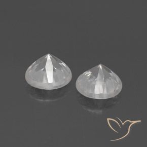 Gemme di Zircone Bianco naturale da 4.83 ct, Rotondo, VVS-VS