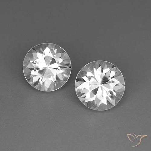 4.21ctw Naturale Bianco Zircone, Rotondo, VVS-VS