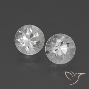 3.79ctw Naturale Bianco Zircone, Rotondo, VVS-VS