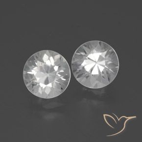 Gemme di Zircone Bianco naturale da 3.79 ct, Rotondo, VVS-VS
