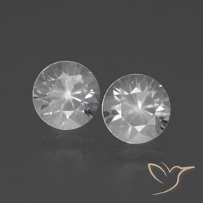 4.46ctw Naturale Bianco Zircone, Rotondo, VVS-VS