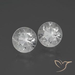 Gemme di Zircone Bianco naturale da 4.46 ct, Rotondo, VVS-VS
