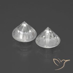 Gemme di Zircone Bianco naturale da 4.46 ct, Rotondo, VVS-VS