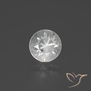 2.31ct Naturale Bianco Zircone, Rotondo, VVS-VS