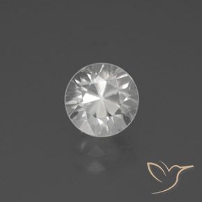 2.63ct Naturale Bianco Zircone, Rotondo, VVS-VS