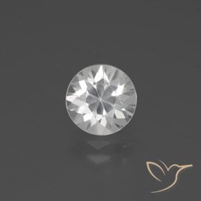 2.39ct Naturale Bianco Zircone, Rotondo, VVS-VS