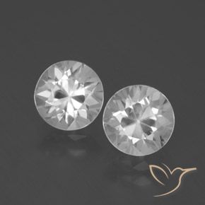 3.80ctw Naturale Bianco Zircone, Rotondo, VVS-VS