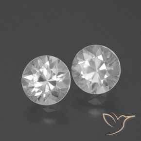 Gemme di Zircone Bianco naturale da 3.80 ct, Rotondo, VVS-VS