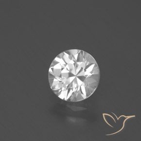 Zircone Bianco naturale da 1.68 ct, Rotondo, VVS-VS