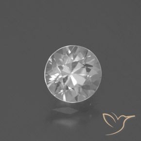 2.26ct Naturale Bianco Zircone, Rotondo, VVS-VS