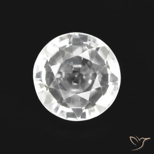 2.89ct Naturale Bianco trasparente Zircone, Rotondo, VS
