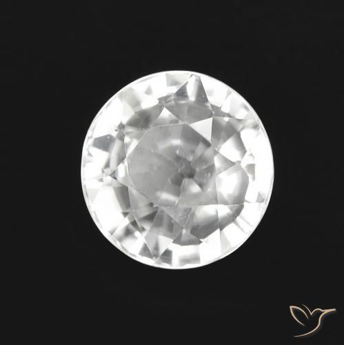 Zircone Bianco trasparente naturale da 2.89 ct, Rotondo, VS