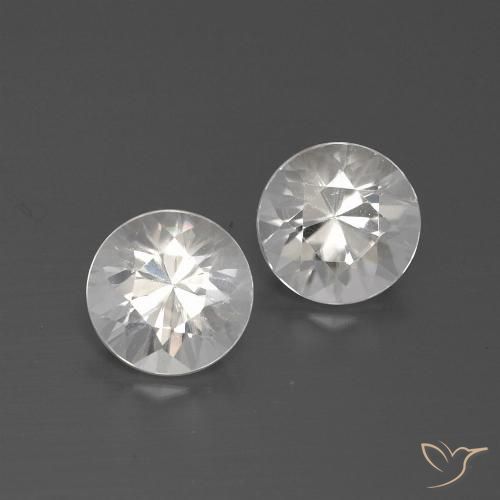 3.22ctw Naturale Bianco caldo Zircone, Rotondo, VVS
