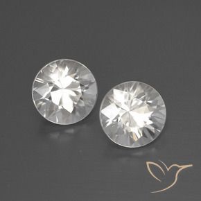 Gemme di Zircone Bianco caldo naturale da 3.22 ct, Rotondo, VVS