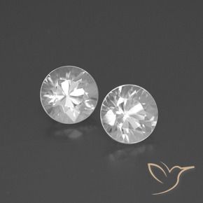 Gemme di Zircone Bianco naturale da 3.68 ct, Rotondo, VVS