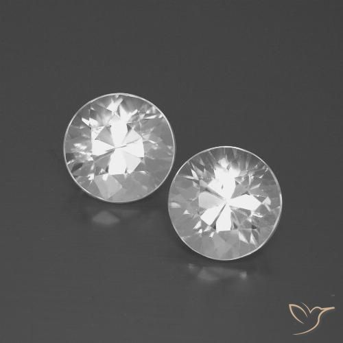 4.87ctw Naturale Bianco Zircone, Rotondo, VVS-VS