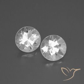 Gemme di Zircone Bianco naturale da 3.85 ct, Rotondo, VVS-VS