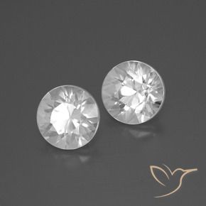 Gemme di Zircone Bianco naturale da 4.26 ct, Rotondo, VVS-VS