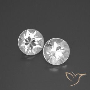 Gemme di Zircone Bianco naturale da 3.45 ct, Rotondo, VVS-VS