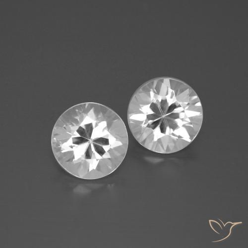 3.71ctw Naturale Bianco Zircone, Rotondo, VVS-VS