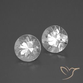 Gemme di Zircone Bianco naturale da 4.75 ct, Rotondo, VVS-VS