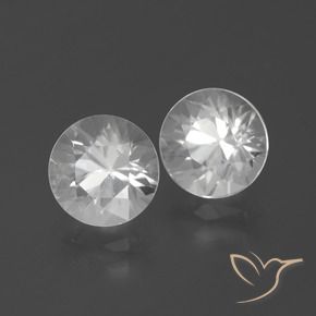 Gemme di Zircone Bianco naturale da 4.38 ct, Rotondo, VVS-VS