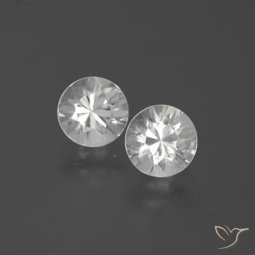 2.53ctw Naturale Bianco Zircone, Rotondo, VVS-VS