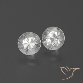 Gemme di Zircone Bianco naturale da 2.53 ct, Rotondo, VVS-VS
