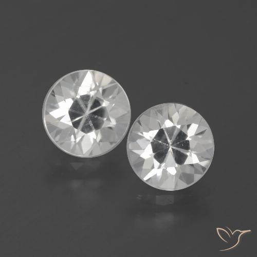 3.71ctw Naturale Bianco Zircone, Rotondo, VS
