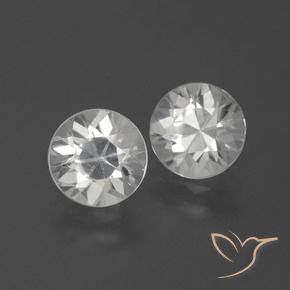 Gemme di Zircone Bianco naturale da 3.71 ct, Rotondo, VS