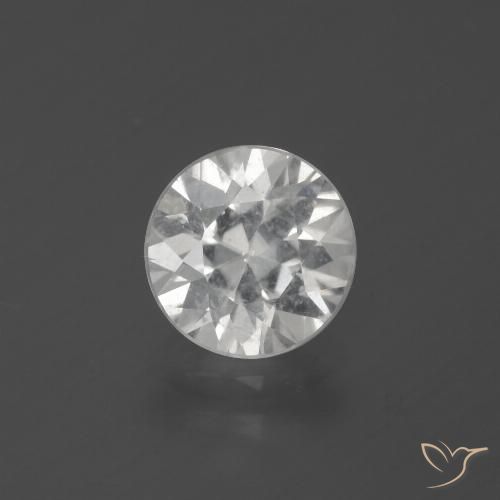 2.43ct Naturale Bianco Zircone, Rotondo, VS