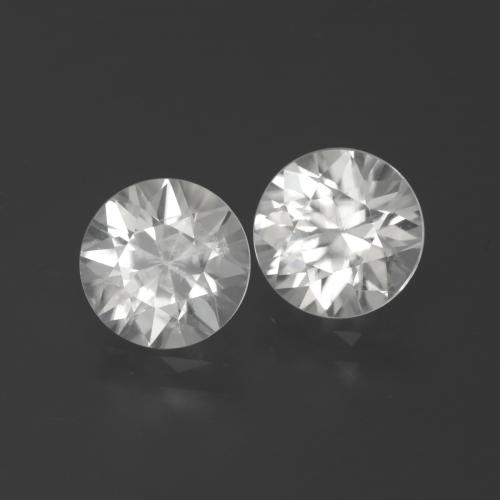 Gemme di Zircone Bianco naturale da 4.74 ct, Rotondo, VS