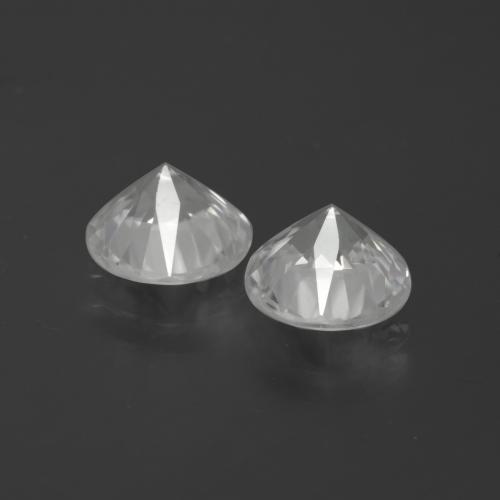 Gemme di Zircone Bianco naturale da 4.74 ct, Rotondo, VS