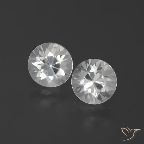 3.54ctw Naturale Bianco Zircone, Rotondo, VVS