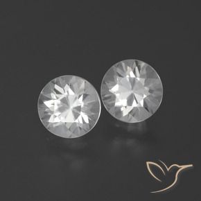 Gemme di Zircone Bianco naturale da 3.54 ct, Rotondo, VVS