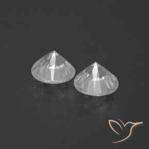 Gemme di Zircone Bianco naturale da 3.54 ct, Rotondo, VVS