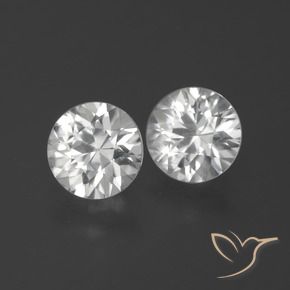 Gemme di Zircone Bianco naturale da 4.08 ct, Rotondo, VVS-VS