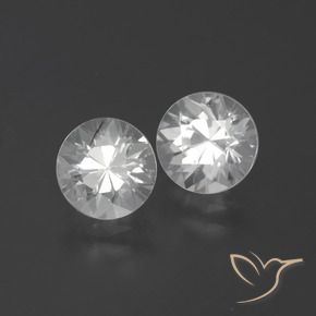 Gemme di Zircone Bianco naturale da 4.46 ct, Rotondo, VVS-VS