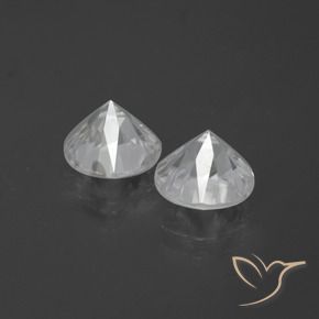 Gemme di Zircone Bianco naturale da 4.46 ct, Rotondo, VVS-VS